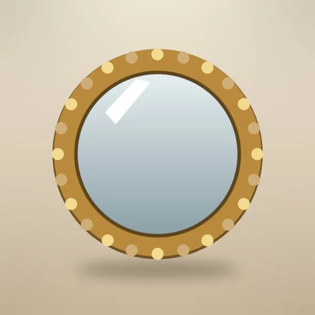 [demo] Round Brass Mirror