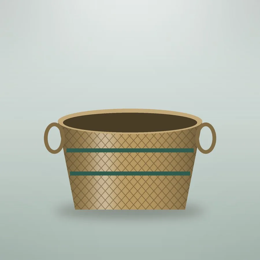 [demo] Raffia Basket Green